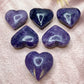 Lepidolite Purple Mica Hearts Crystal Carvings Australian Seller