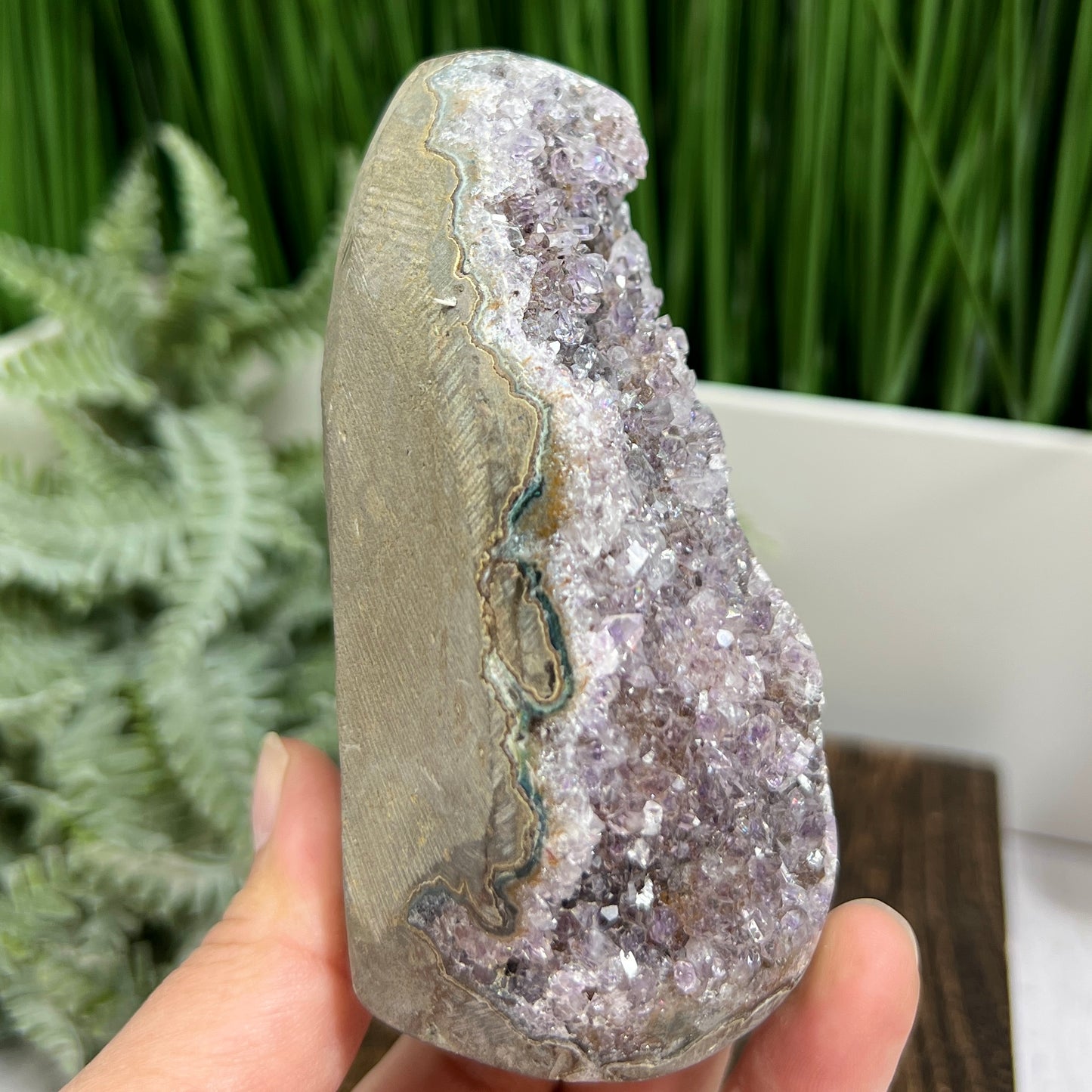 Amethyst Geode Cluster Healing Natural Crystal 418g