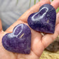 Lepidolite Purple Mica Hearts Crystal Carvings Australian Seller