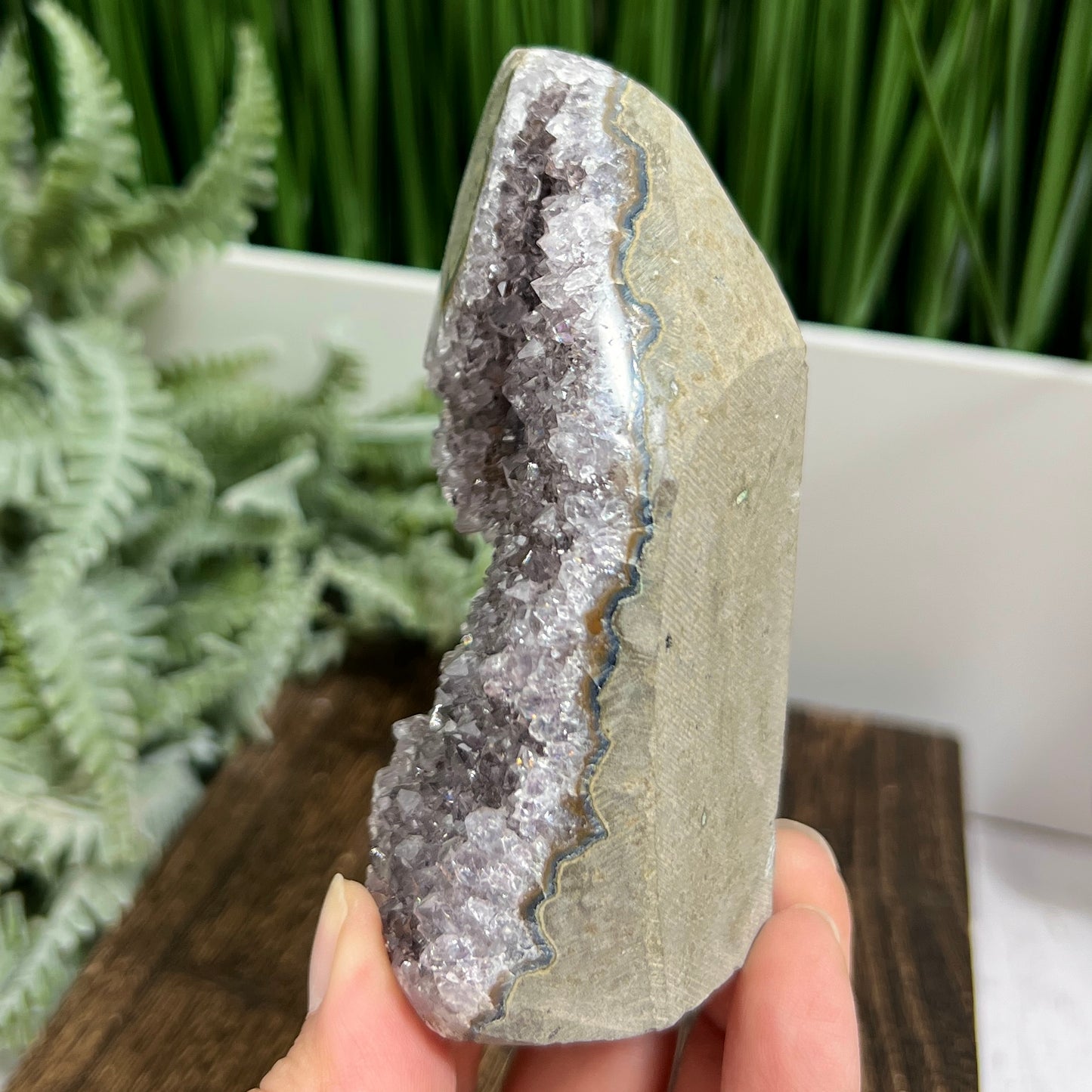 Amethyst Geode Cluster Healing Natural Crystal 264g