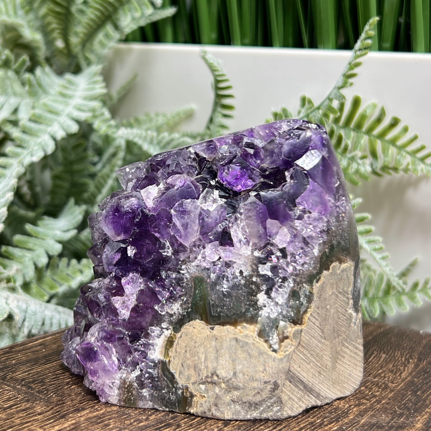 Amethyst Geode Cluster Healing Natural Crystal 342g