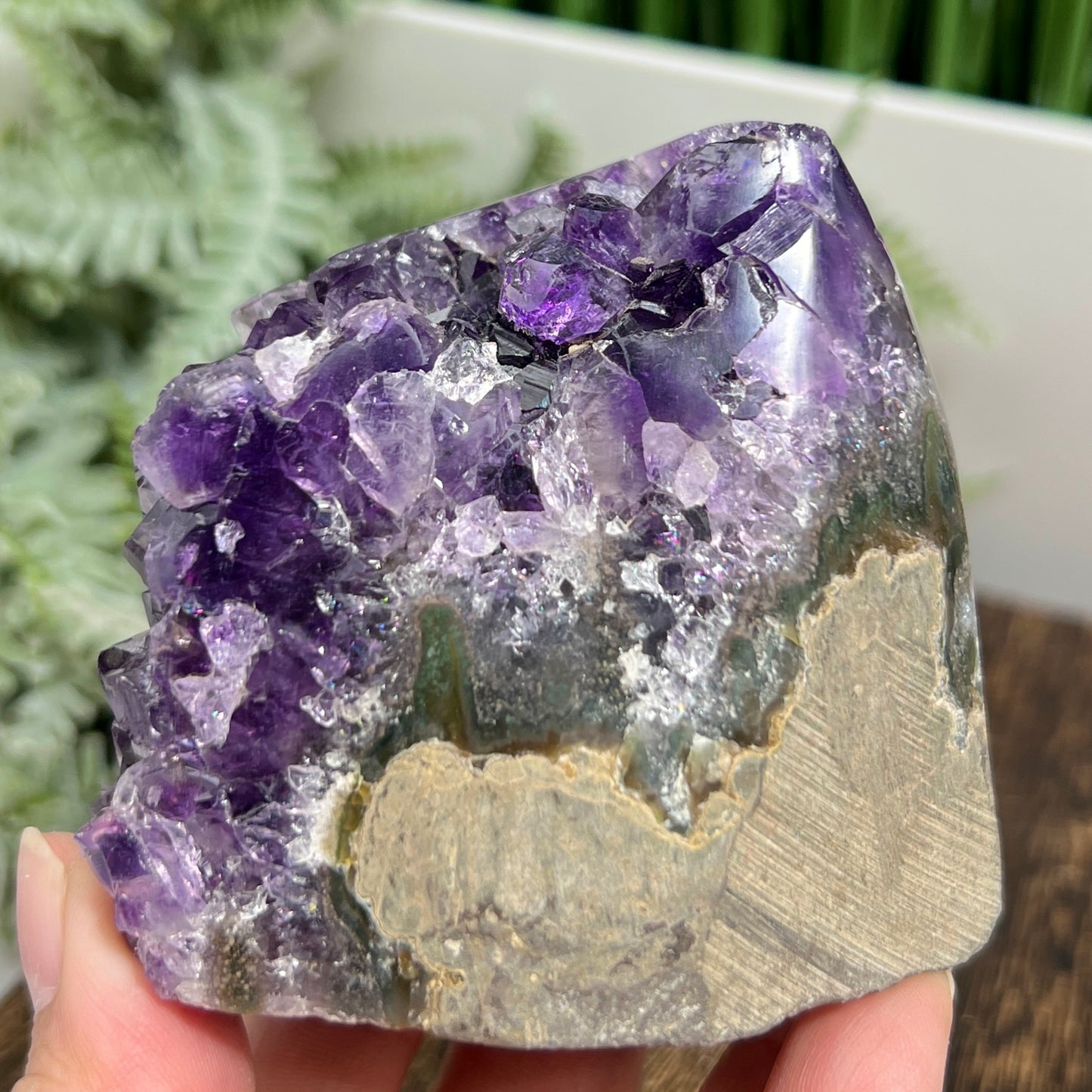 Amethyst Geode Cluster Healing Natural Crystal 342g