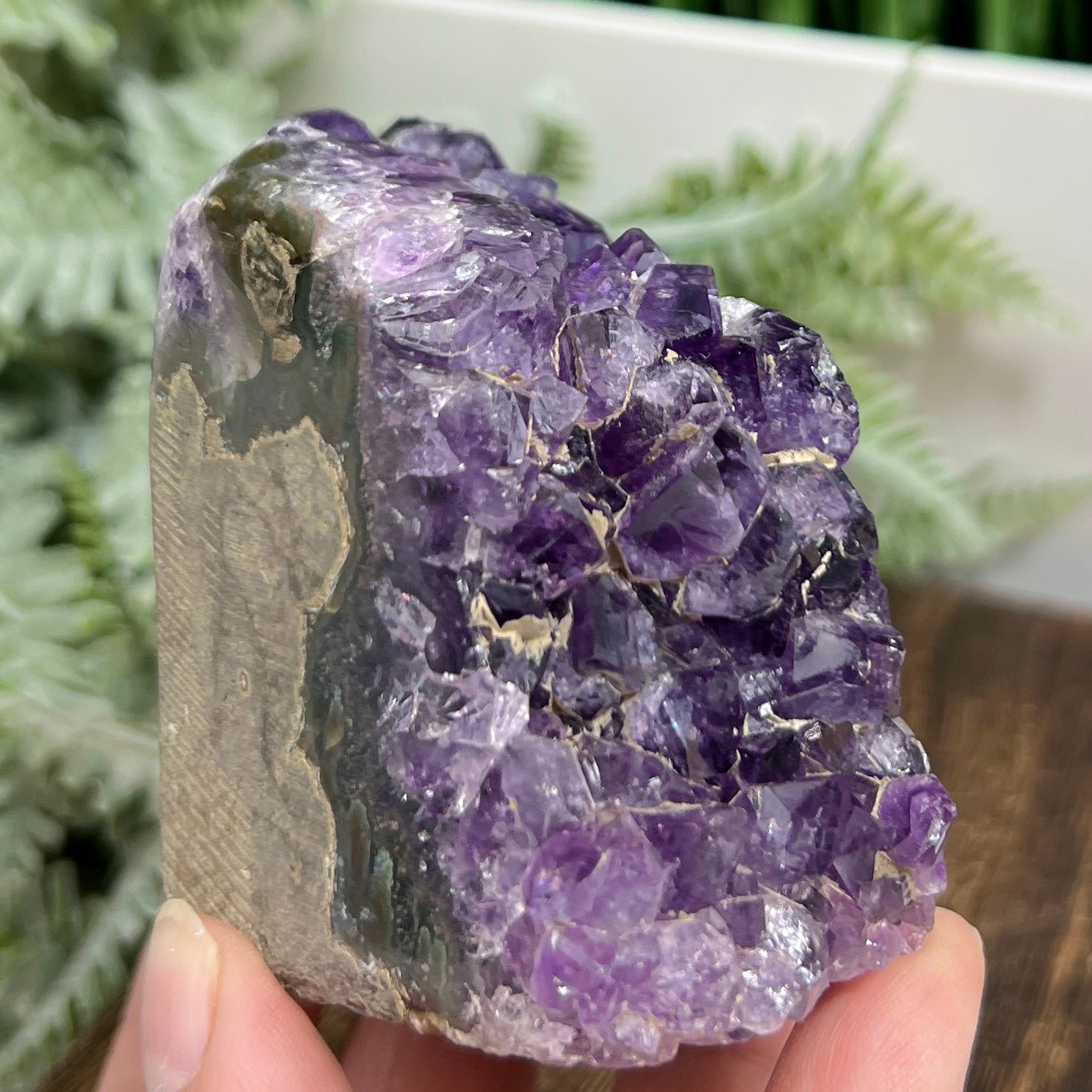 Amethyst Geode Cluster Healing Natural Crystal 342g