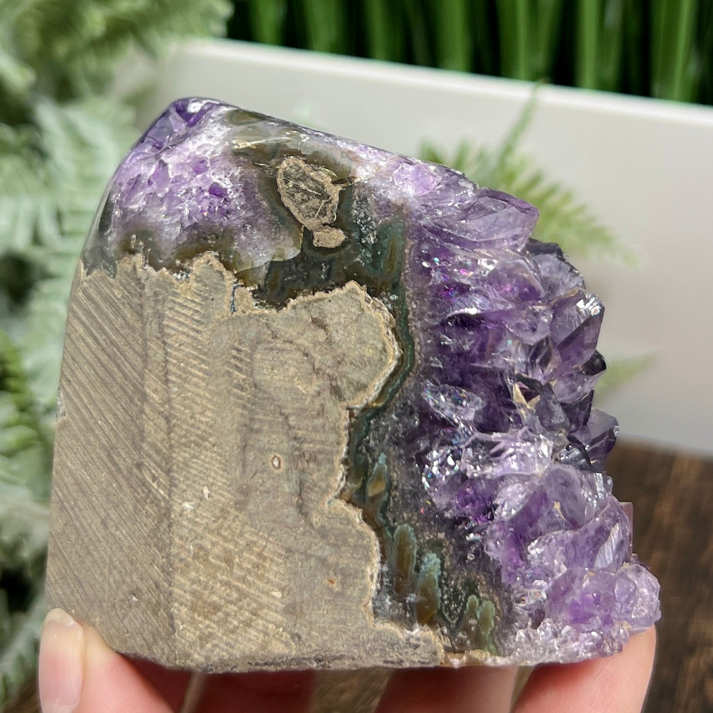 Amethyst Geode Cluster Healing Natural Crystal 342g