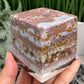 Bubble Ocean Sea Orbicular Jasper Floating Cube Crystal Carving 622g