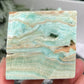 Blue Aragonite Floating Cube Crystal Carving 510g