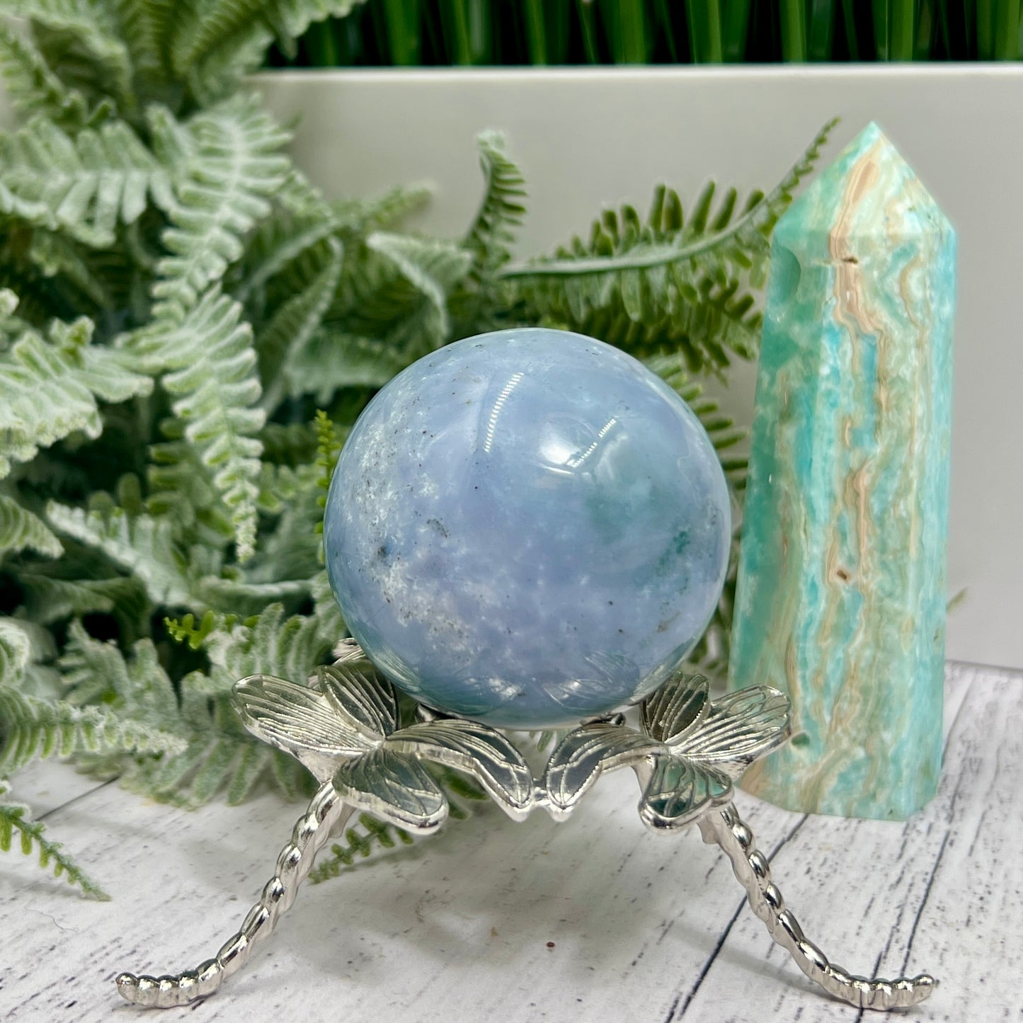 Ocean Sea Jasper Sphere Crystal Ball 212g 54mm