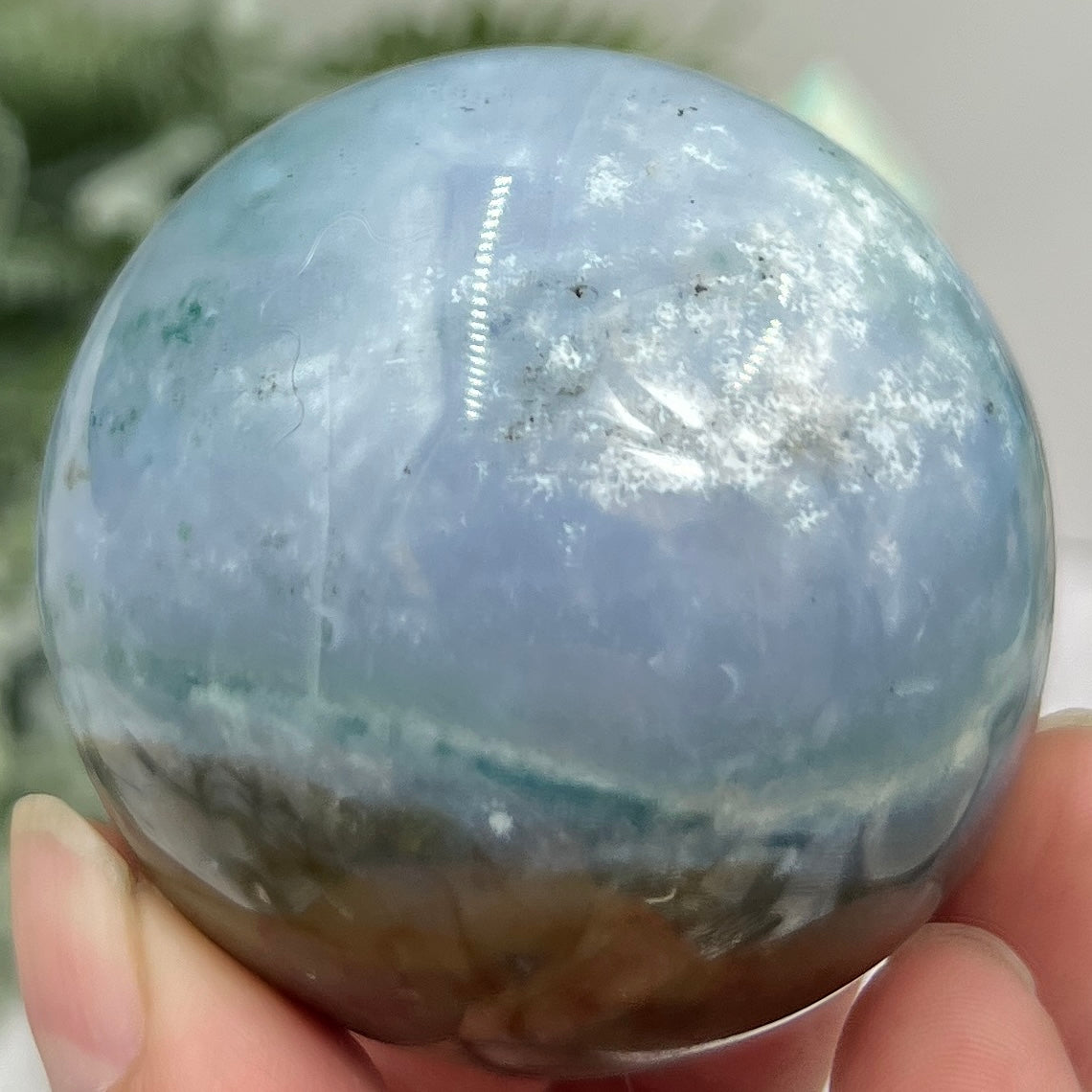 Ocean Sea Jasper Sphere Crystal Ball 212g 54mm