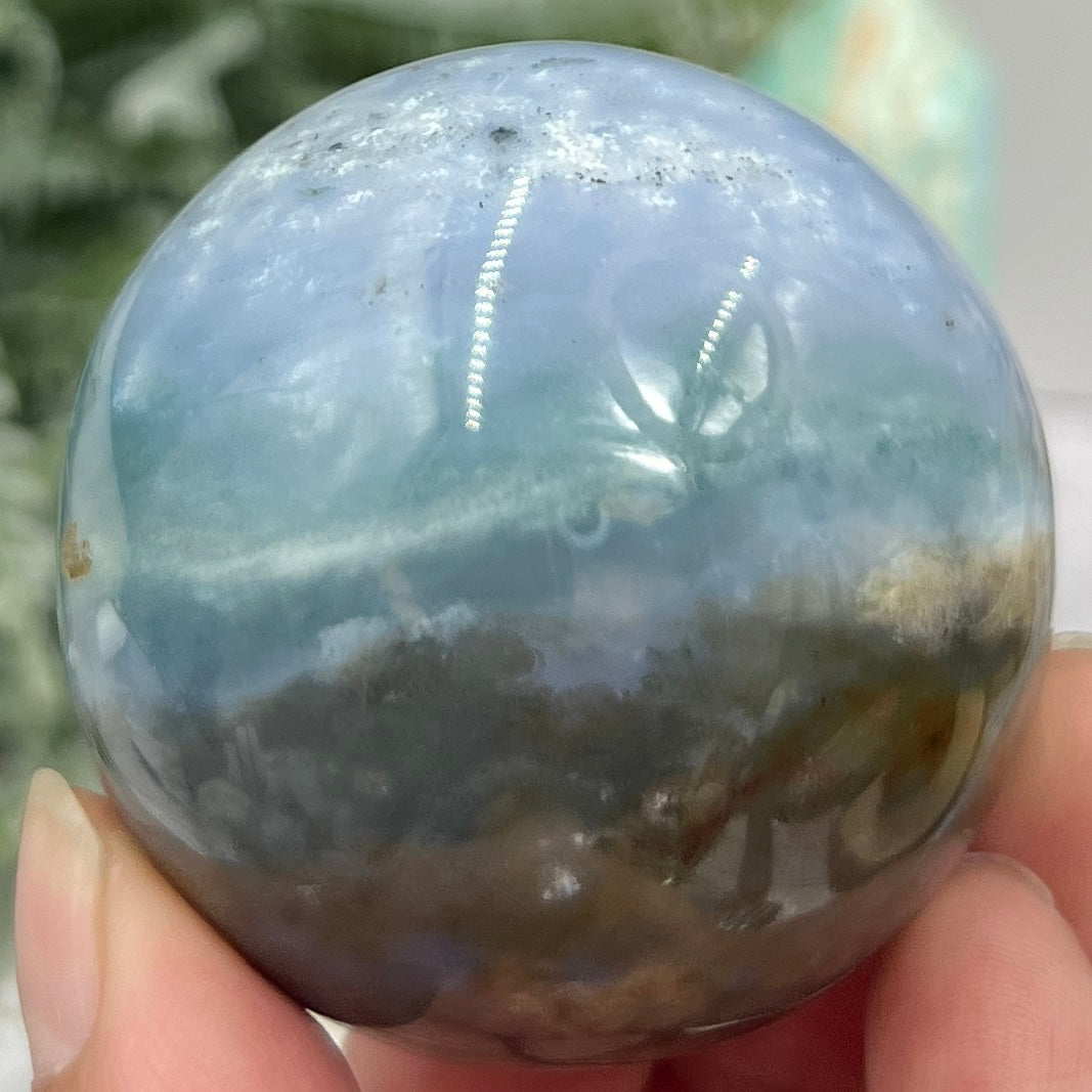 Ocean Sea Jasper Sphere Crystal Ball 212g 54mm