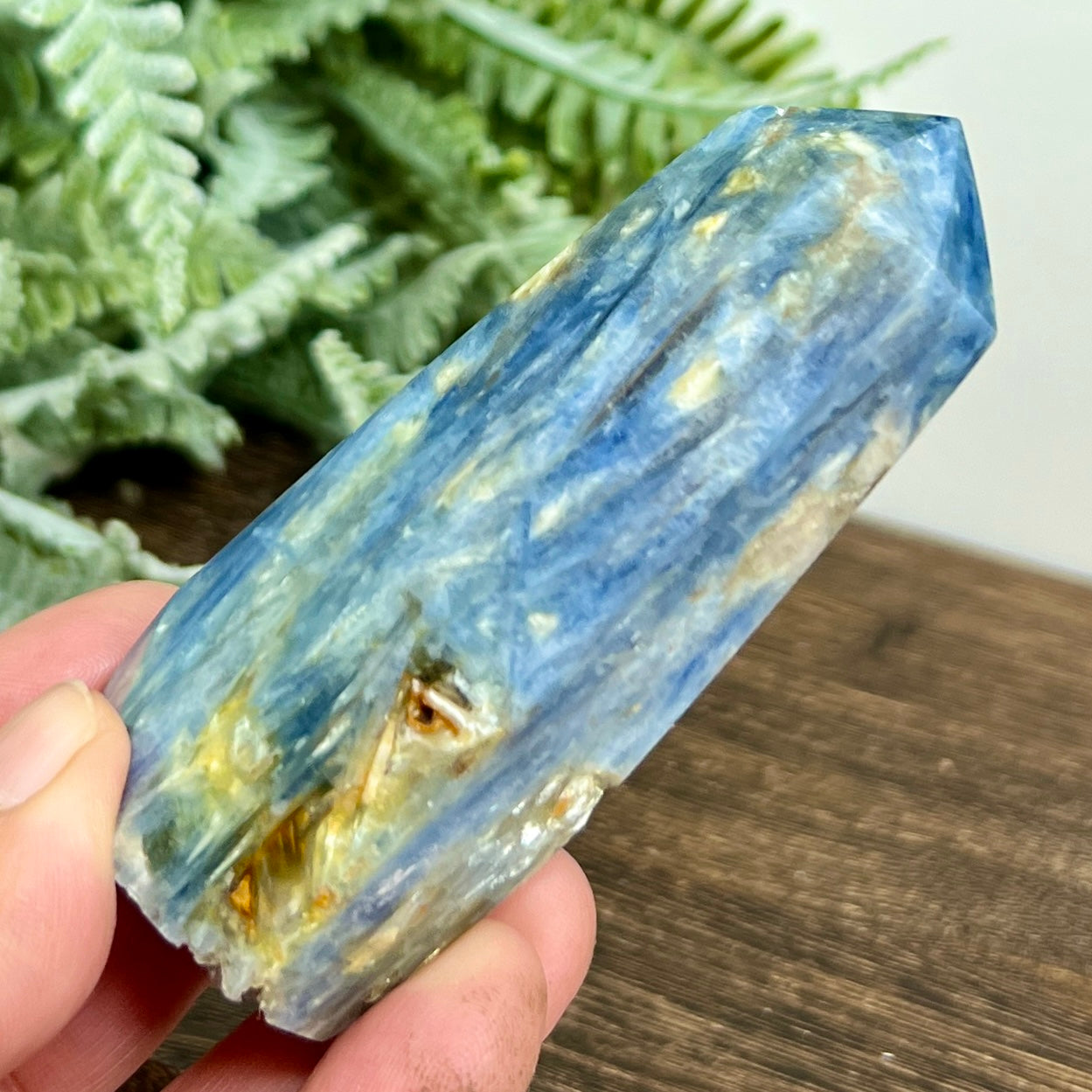 Blue Kyanite Tower Healing Crystal Generator 176g 84mm