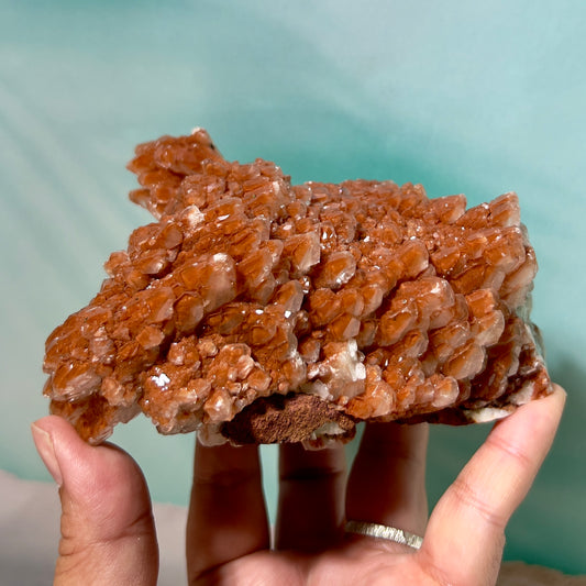 Red Calcite Cluster Natural Specimen 700g Australian Seller