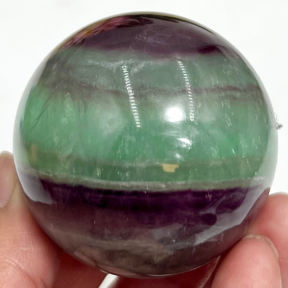 Candy Fluorite Sphere Healing Crystal Ball 256g 52mm