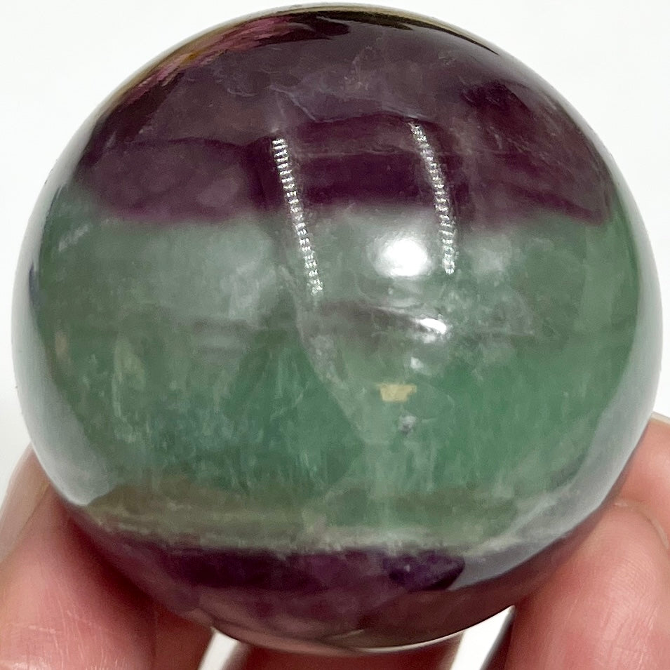 Candy Fluorite Sphere Healing Crystal Ball 256g 52mm