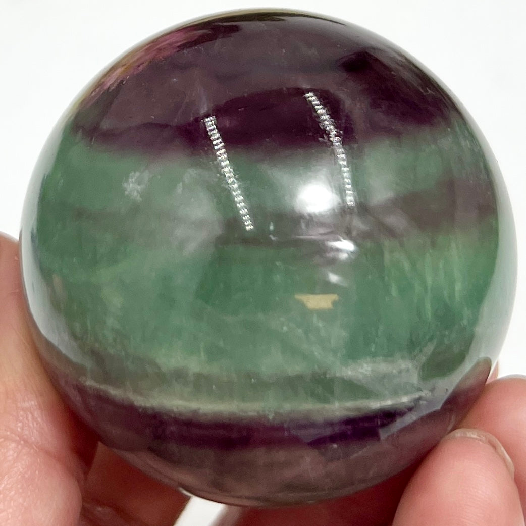 Candy Fluorite Sphere Healing Crystal Ball 256g 52mm