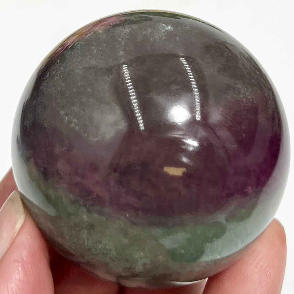 Candy Fluorite Sphere Healing Crystal Ball 256g 52mm