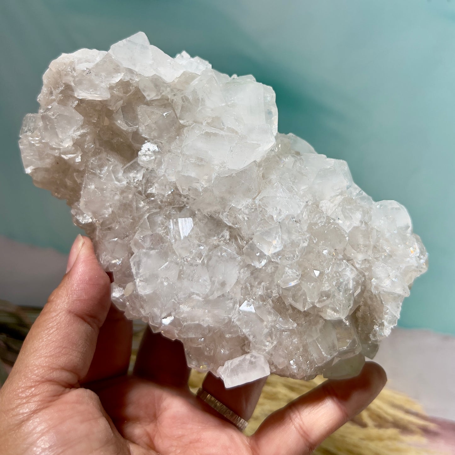 Apophyllite Cluster Natural Specimen Sparkly Crystal Australian Seller