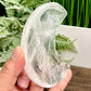 Clear Quartz Crystal Moon Crescent with Stand 212g