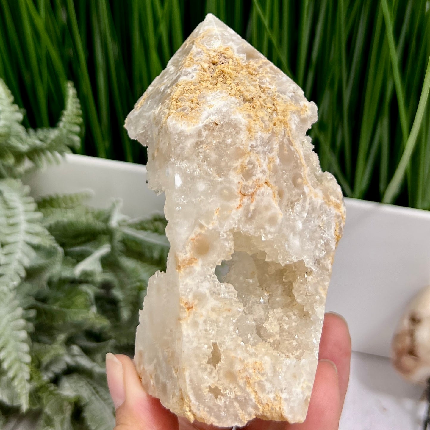 Druzy Agate Tower Crystal Generator 340g