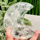 Clear Quartz Crystal Moon Crescent with Stand 212g