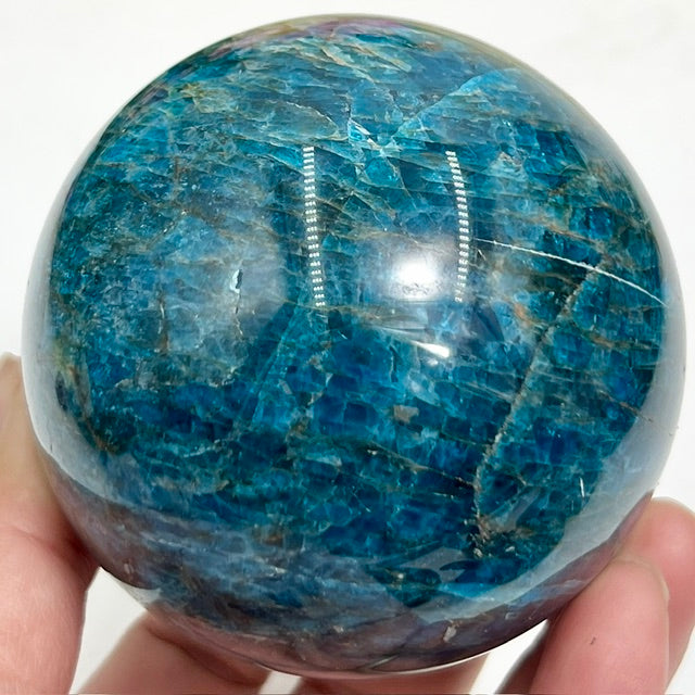 Blue Apatite Sphere Healing Crystal Ball 788g 77mm