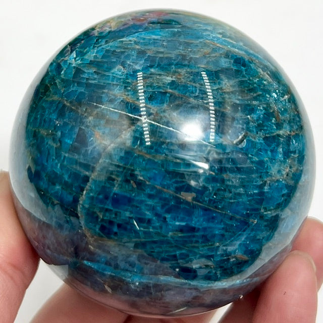 Blue Apatite Sphere Healing Crystal Ball 788g 77mm