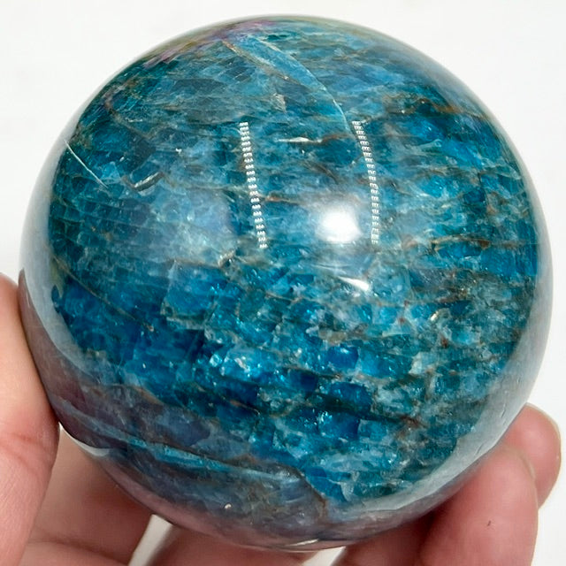 Blue Apatite Sphere Healing Crystal Ball 788g 77mm