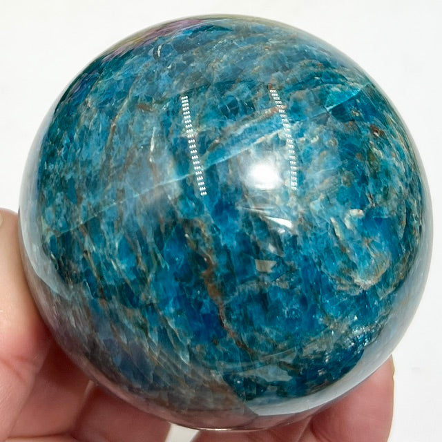 Blue Apatite Sphere Healing Crystal Ball 788g 77mm