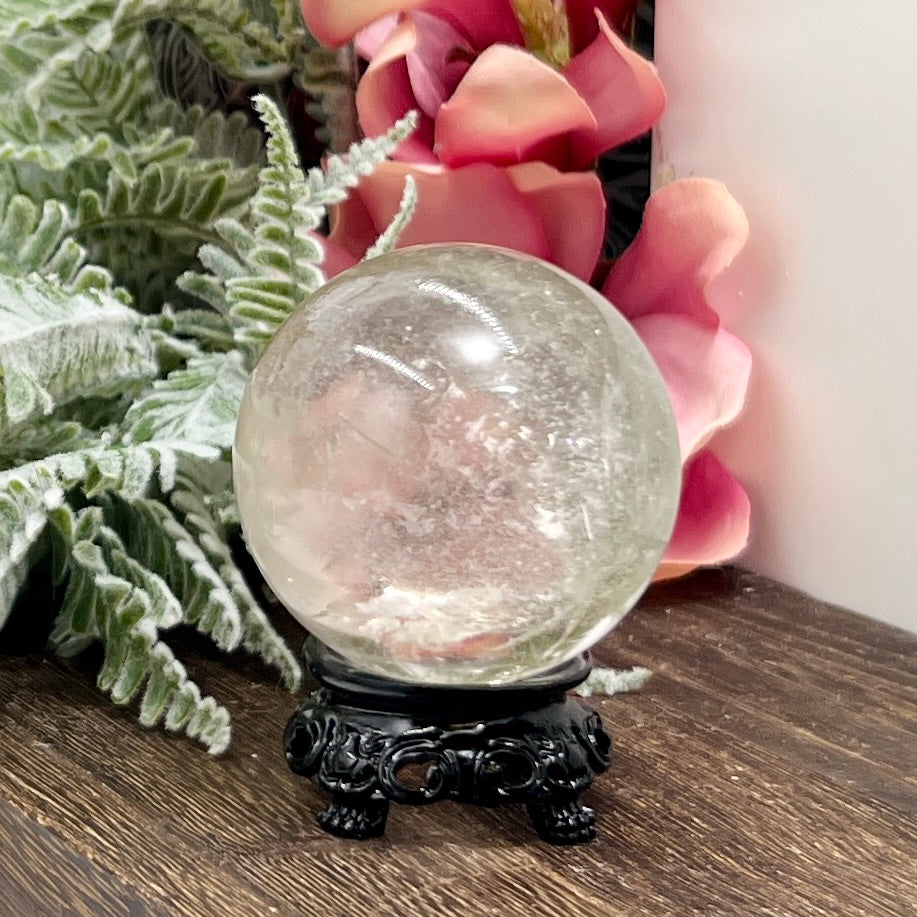 Clear Quartz Sphere Healing Crystal Ball 200g 52mm