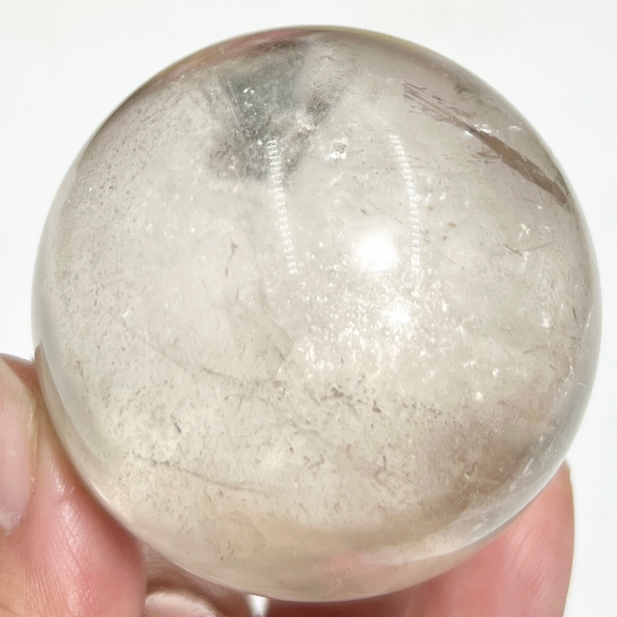 Clear Quartz Sphere Healing Crystal Ball 200g 52mm