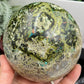 Epidote Chrysocolla Copper Sphere VERY RARE High Quality Collectors Piece 2036g