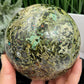 Epidote Chrysocolla Copper Sphere VERY RARE High Quality Collectors Piece 2036g