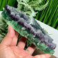 Fluorite Purple Green Cluster With Stand Natural Raw Specimen 1284g