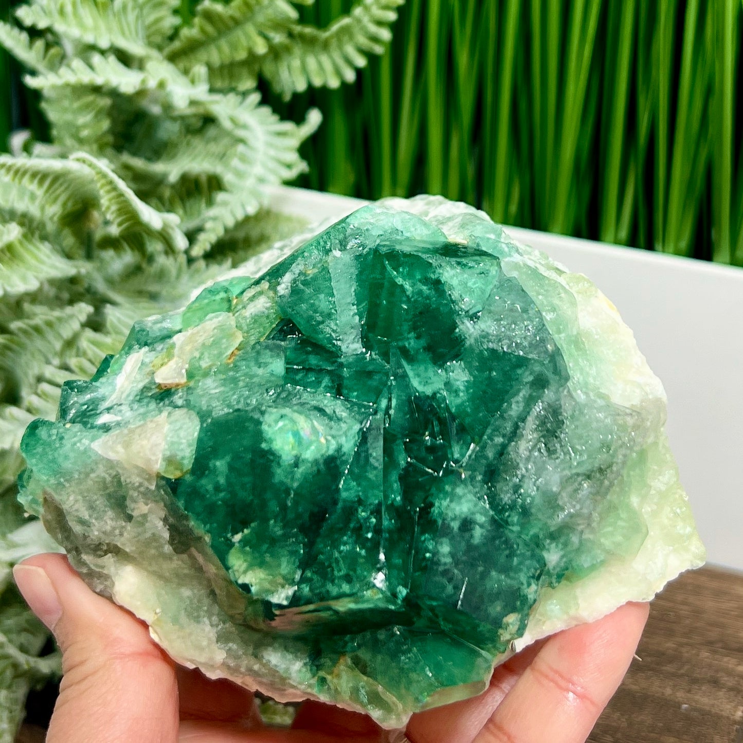 Fluorite Green Cluster Natural Raw Specimen 1624g