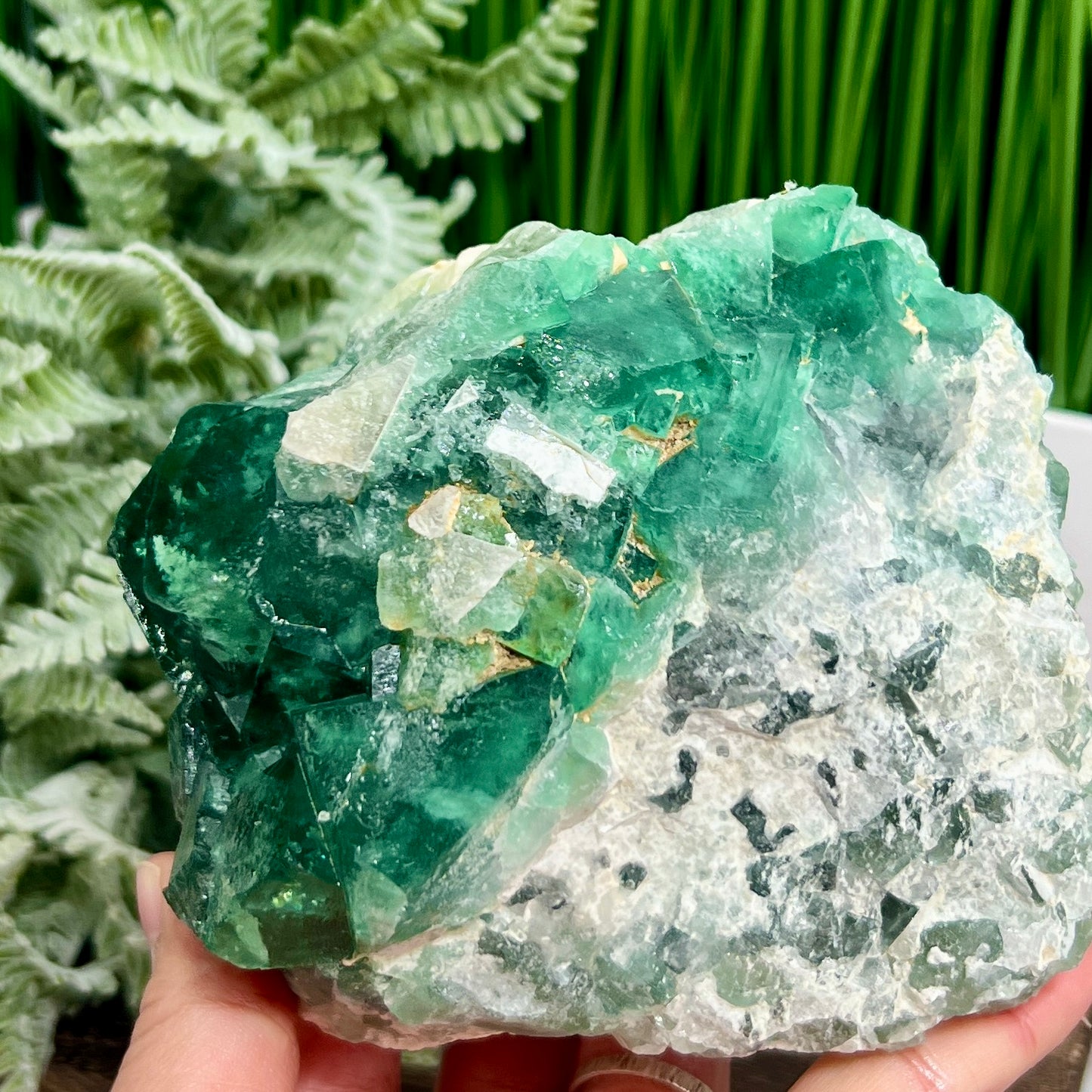 Fluorite Green Cluster Natural Raw Specimen 1624g