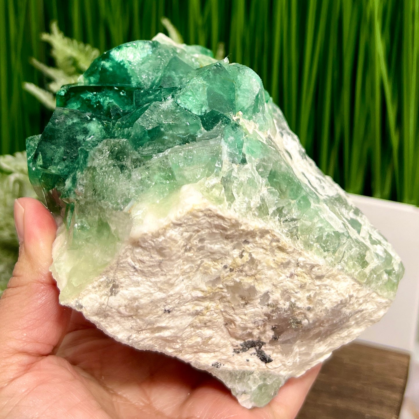 Fluorite Green Cluster Natural Raw Specimen 1624g