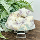 Fluorite Sugar Natural Raw Specimen with Stand Sparkly Healing Crystal 211g