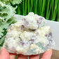 Fluorite Sugar Natural Raw Specimen with Stand Sparkly Healing Crystal 211g