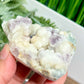 Fluorite Sugar Natural Raw Specimen with Stand Sparkly Healing Crystal 211g