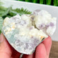 Fluorite Sugar Natural Raw Specimen with Stand Sparkly Healing Crystal 211g