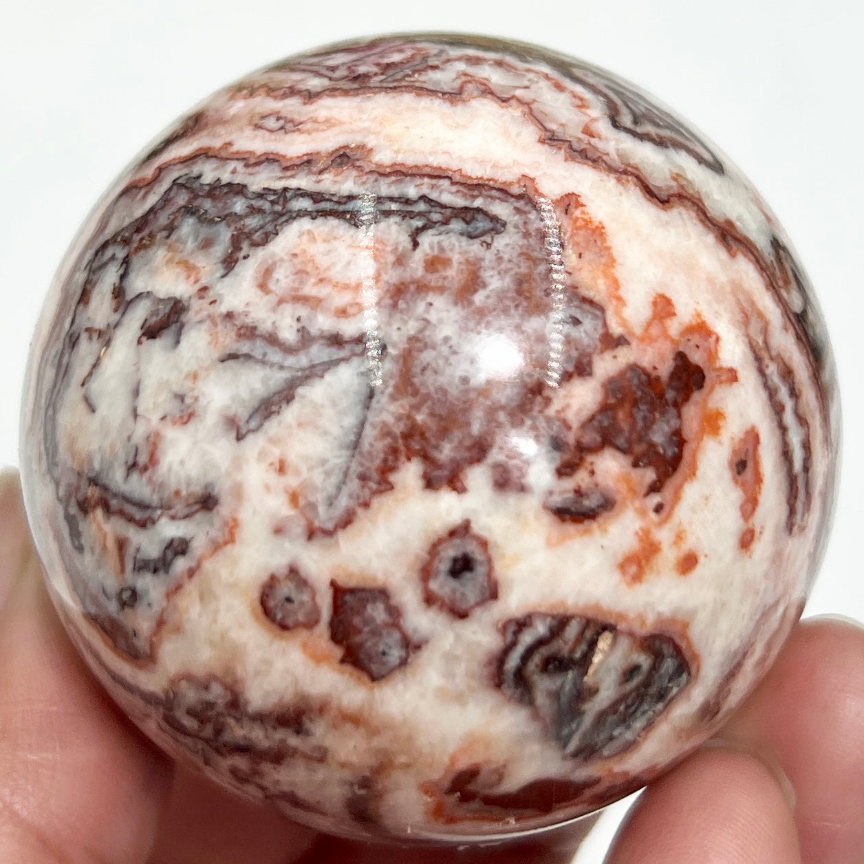 Dali Jasper Sphere Healing Crystal Ball 237g 54mm