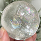 Clear Quartz Sphere Natural High Quality Full of Rainbows Crystal Ball 334g 62mm