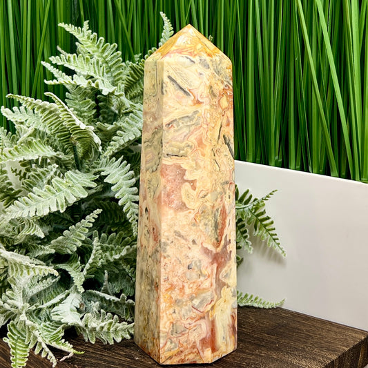 Crazy Lace Agate Tower Crystal Generator 966g 191mm