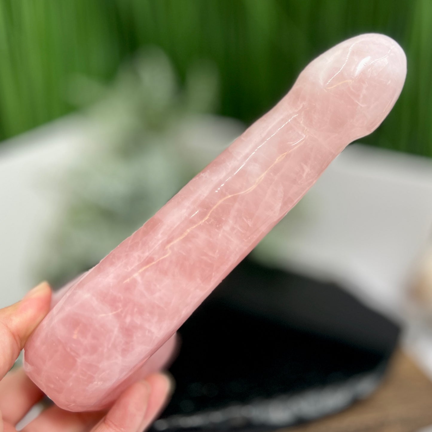 Rose Quartz Penis Pecker Phallus Man Part Crystal Decoration 904g 207mm