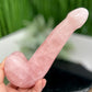 Rose Quartz Penis Pecker Phallus Man Part Crystal Decoration 904g 207mm