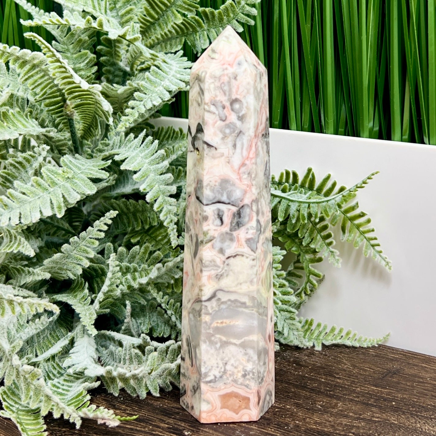 Crazy Lace Agate Tower Crystal Generator 290g 151mm