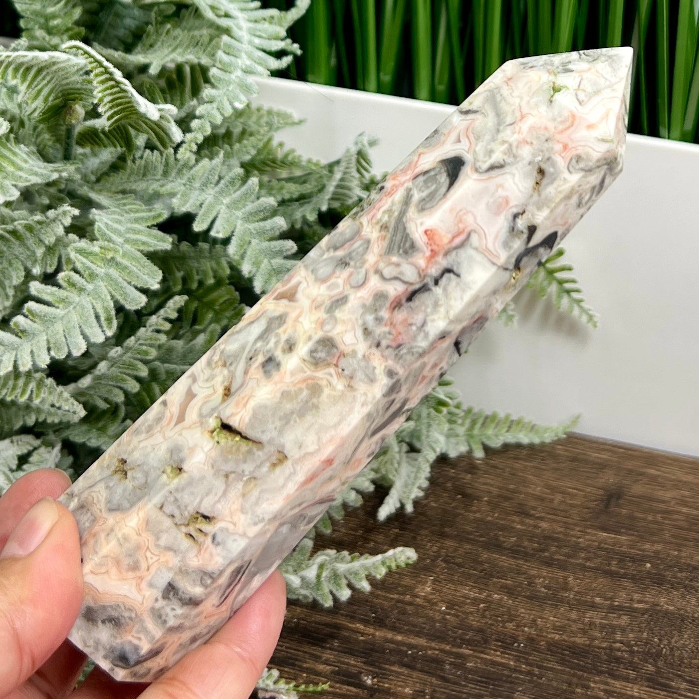 Crazy Lace Agate Tower Crystal Generator 290g 151mm