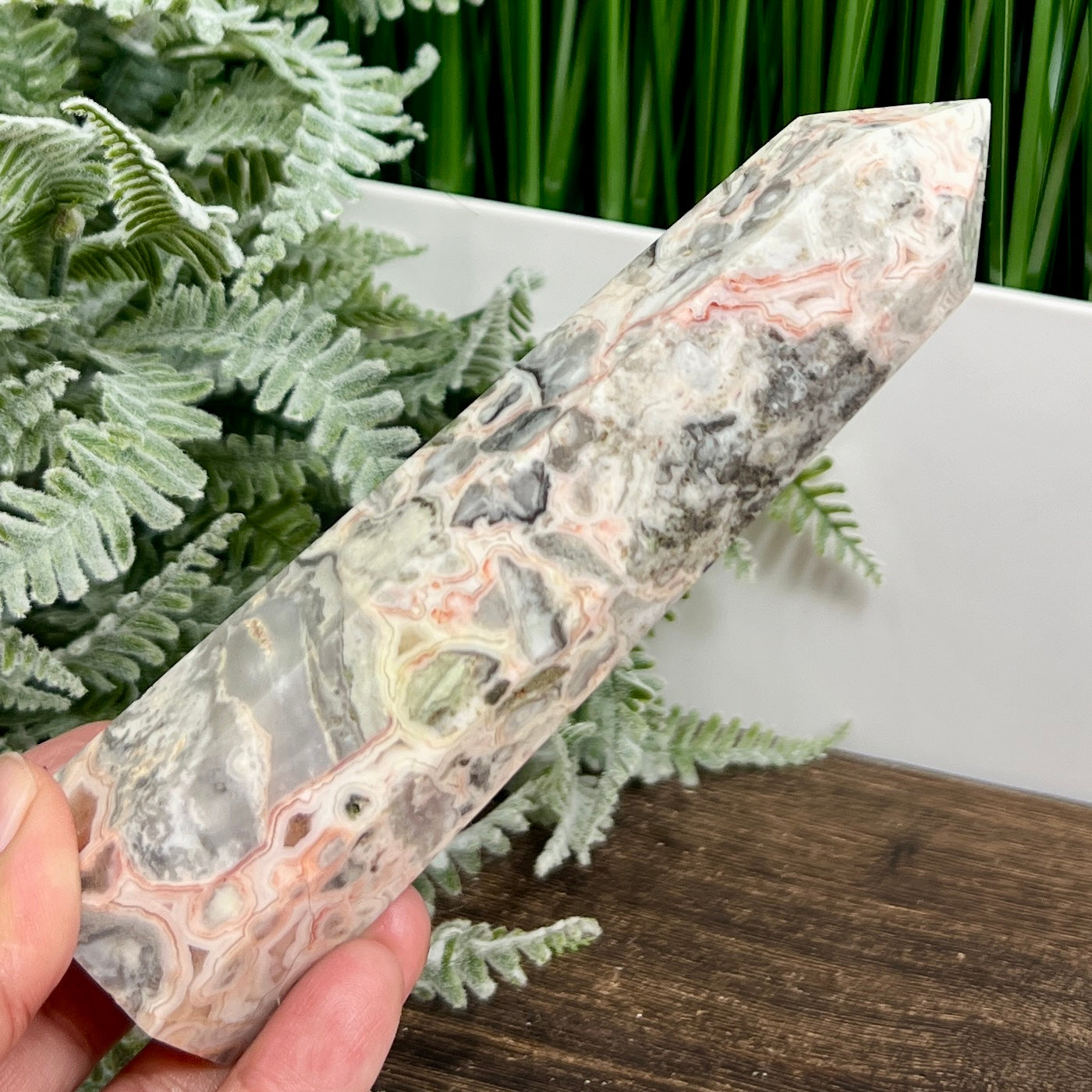 Crazy Lace Agate Tower Crystal Generator 290g 151mm