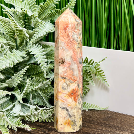 Crazy Lace Agate Tower Crystal Generator 318g 156mm