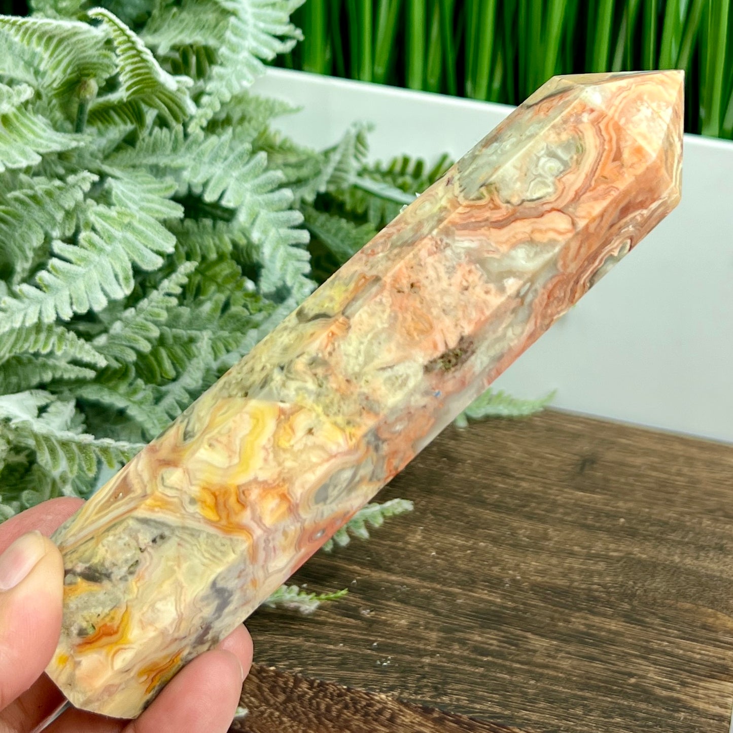 Crazy Lace Agate Tower Crystal Generator 318g 156mm