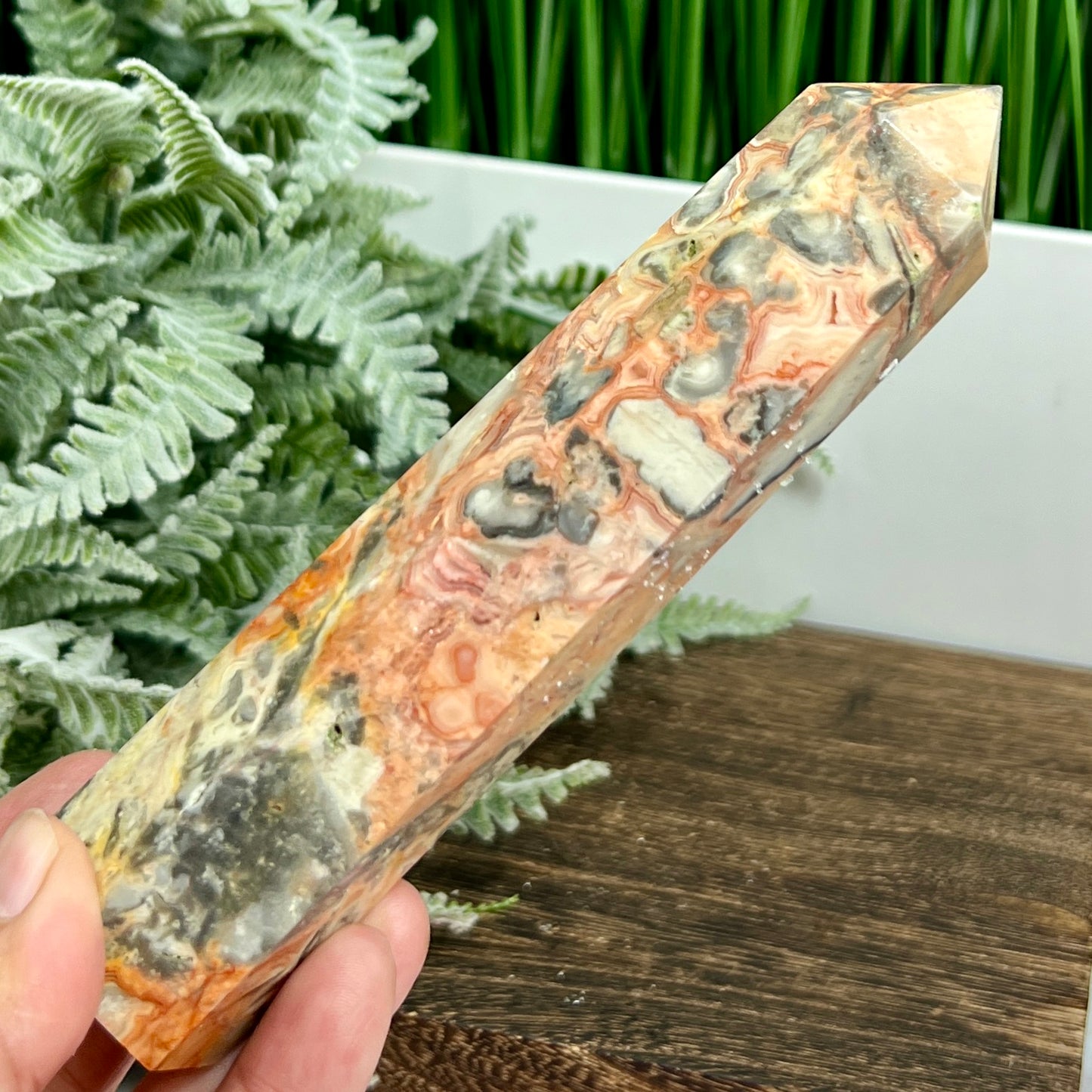 Crazy Lace Agate Tower Crystal Generator 318g 156mm